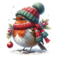 5D DIY Diamond Painting Kit - Full Round / Square - Christmas Bird B