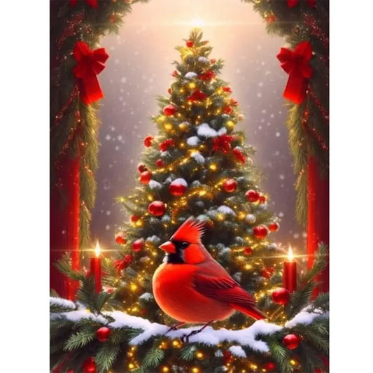 Christmas Cardina 5D DIY Diamond Painting