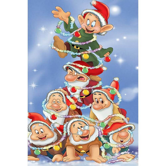 DIY Diamond Painting - Full Round / Square - Christmas Dwarfs (40*60cm)