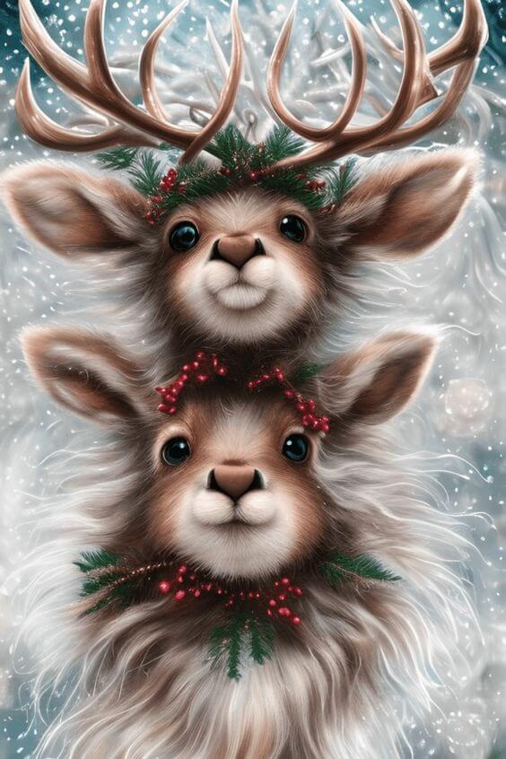 Christmas Elk Diamond Painting
