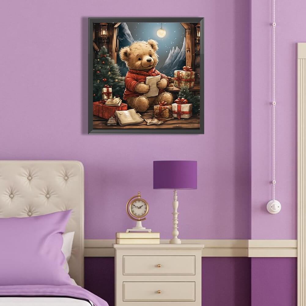 Christmas Eve Bear 5D DIY Diamond Painting Kit