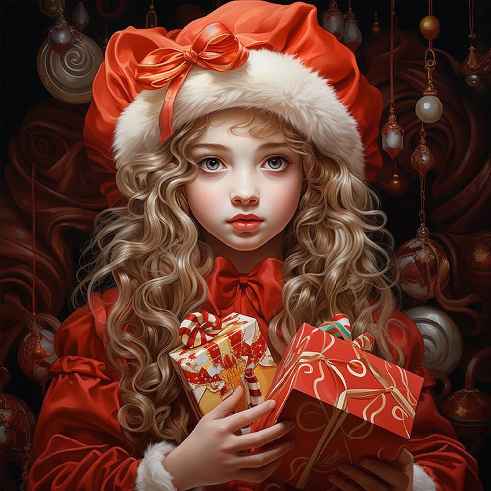 5D DIY Diamond Painting Kit - Full Round / Square - Christmas Girl