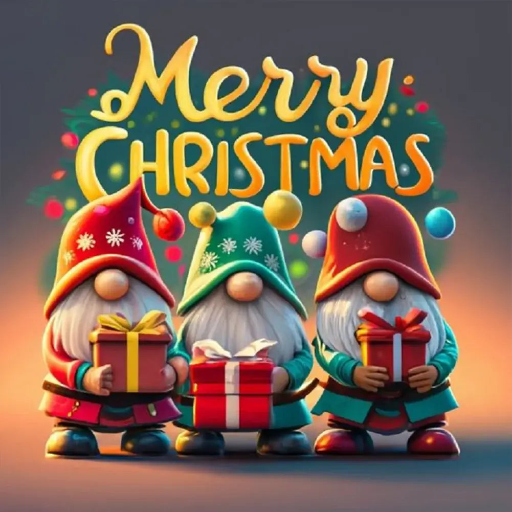 5D DIY Diamond Painting Kit - Full Round / Square - Christmas Gnome