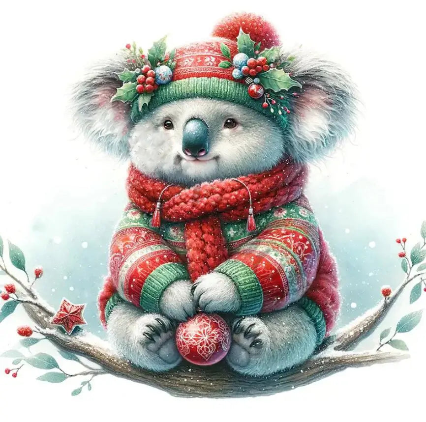 5D DIY Diamond Painting Kit - Full Round / Square - Christmas Koala