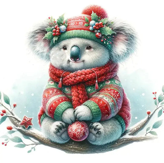 5D DIY Diamond Painting Kit - Full Round / Square - Christmas Koala