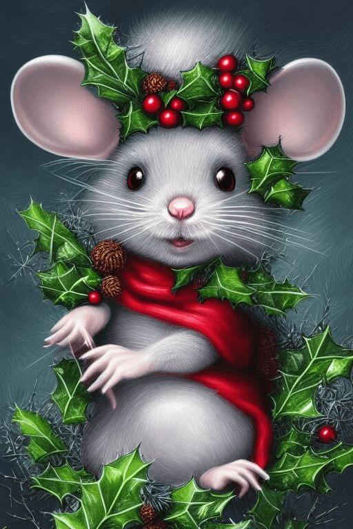 Christmas Mouse 5D DIY Diamond Painting