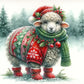 5D DIY Diamond Painting Kit - Full Round / Square - Christmas Sheep B