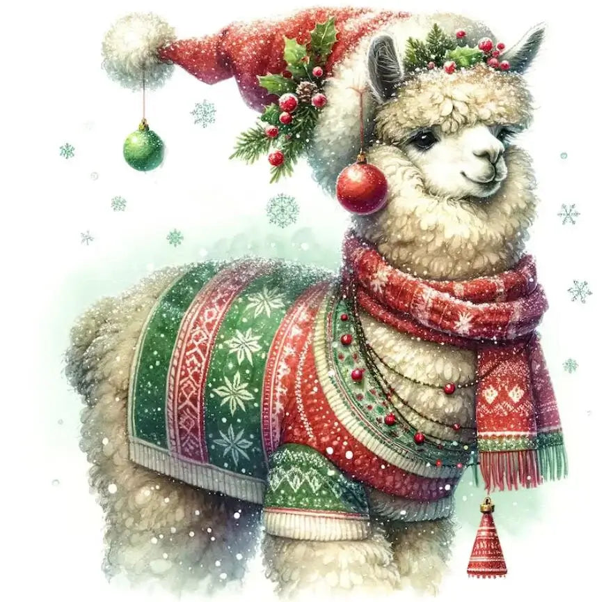 5D DIY Diamond Painting Kit - Full Round / Square - Christmas Sheep C