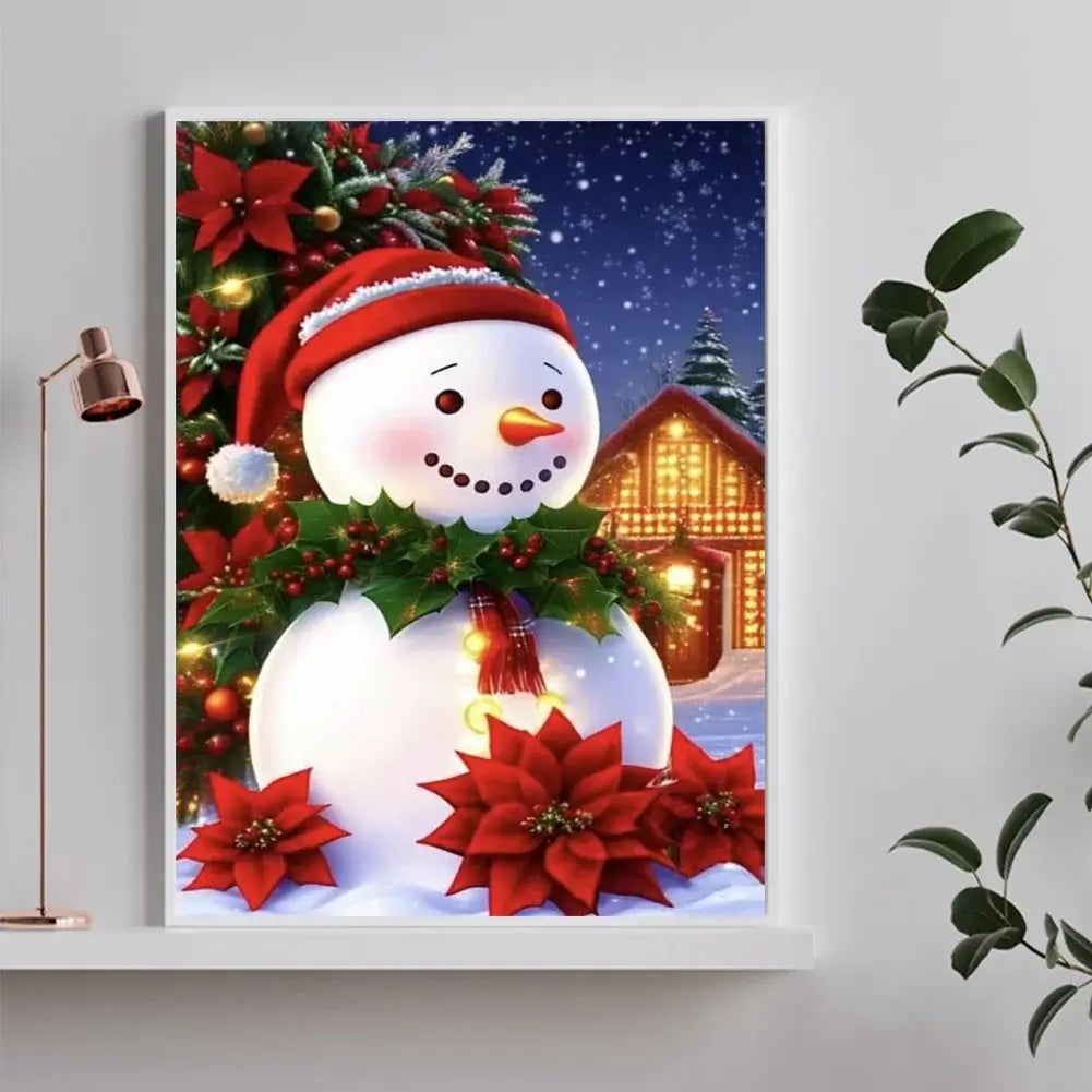 christmas snowman diamond art