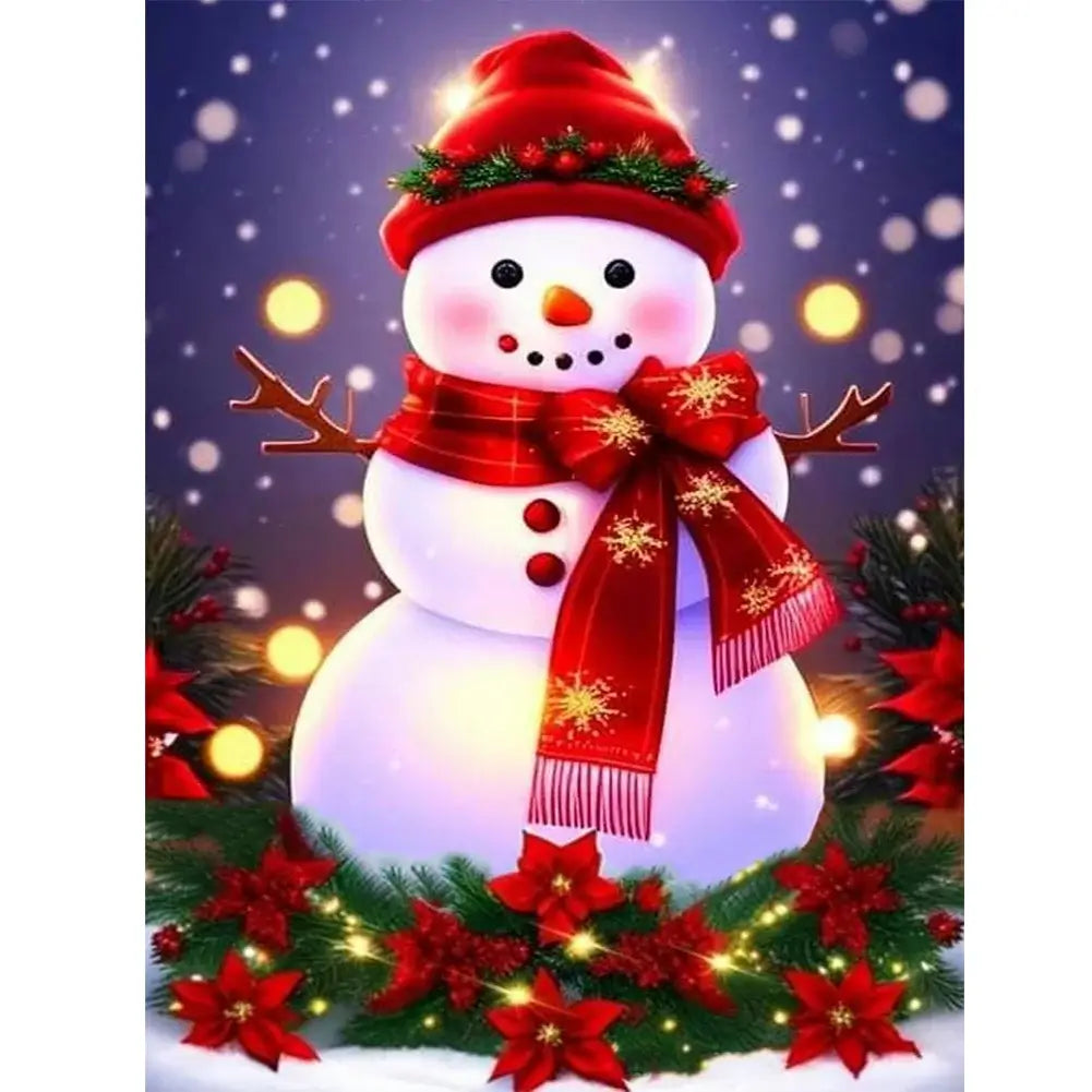 5D DIY Diamond Painting - Full Round / Square - Christmas Snowman B