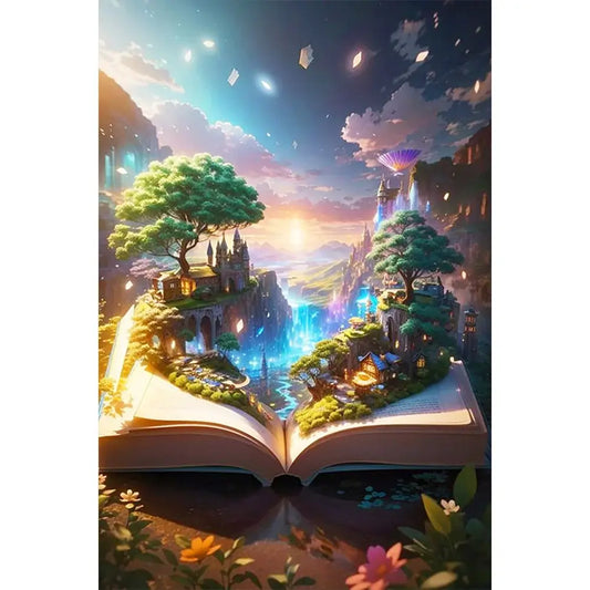 5D DIY Diamond Painting - Full Round / Square - Nature and Book A (40*60cm)