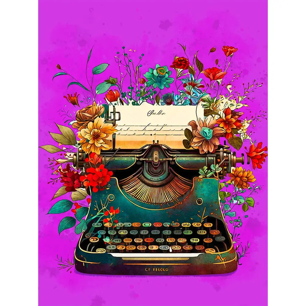 Typewriter Clip Art Diamond Art