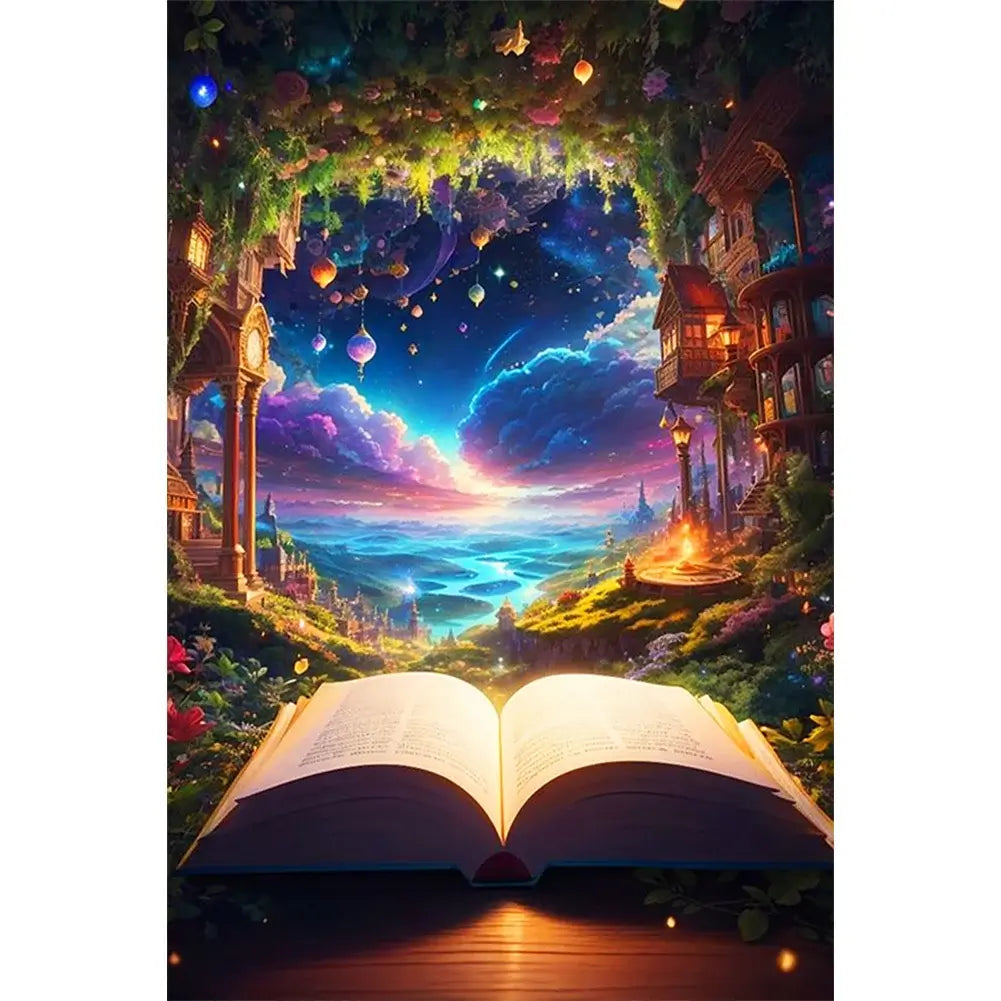 5D DIY Diamond Painting - Full Round / Square - Clouds Sea and Book (40*60cm)