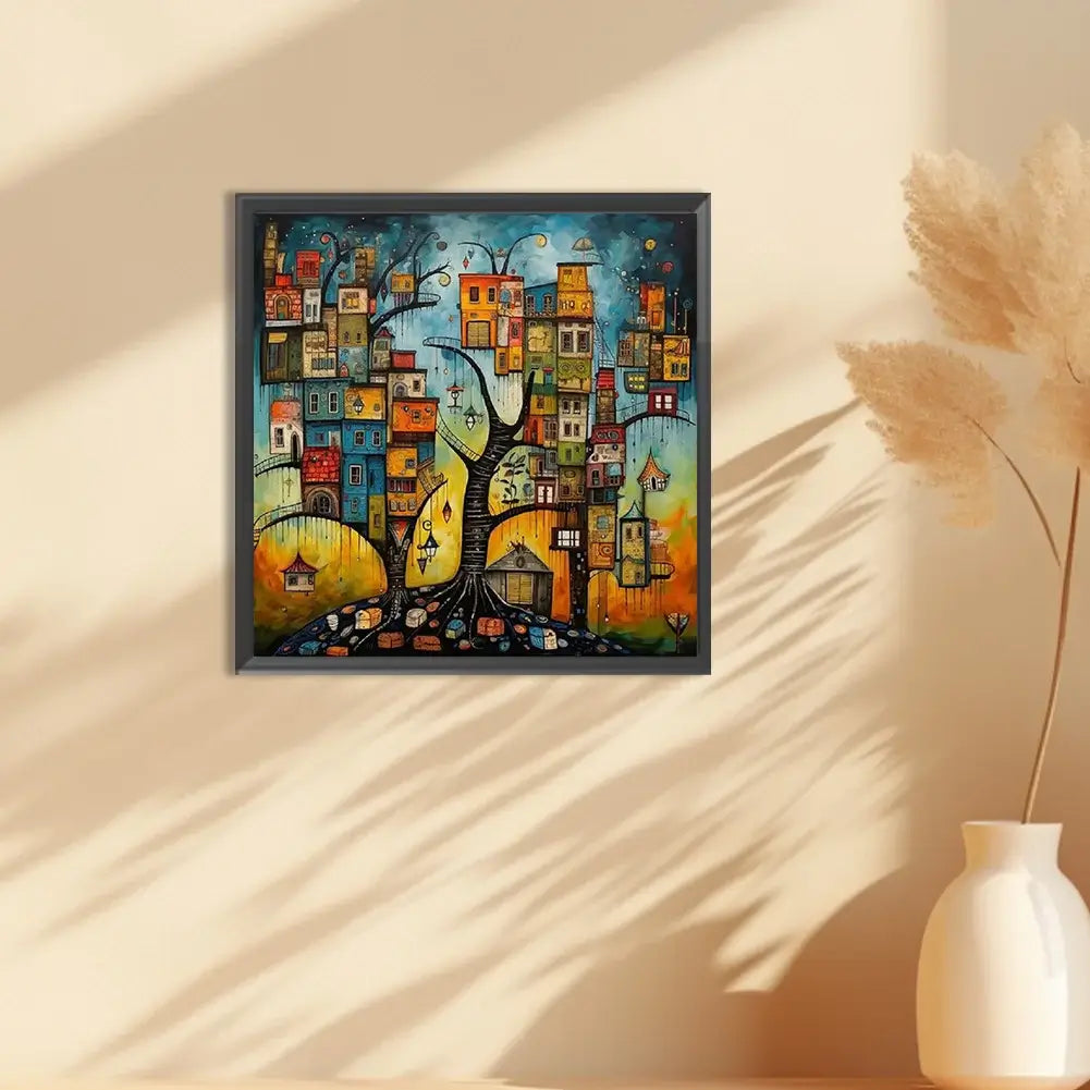 Abstract Tree House 5D DIY Diamond Painting Kit
