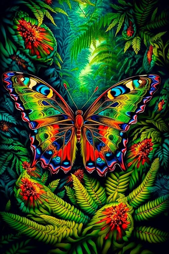 5D DIY Diamond Painting Kit - Full Round / Square - Butterfly In The Forest