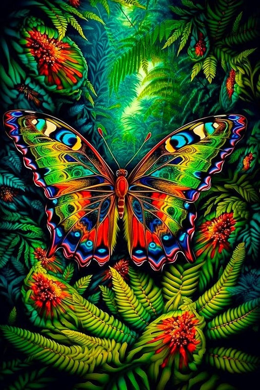 5D DIY Diamond Painting Kit - Full Round / Square - Butterfly In The Forest