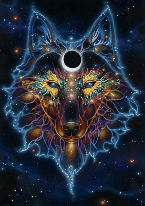 constellation wolf 5d diamond painting kit
