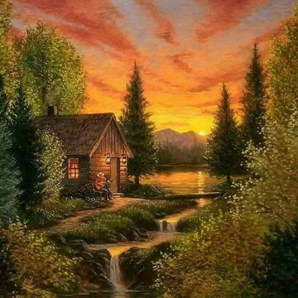 Diamond painting - Full Round / Square - Countryside View