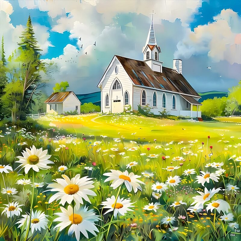 5D DIY Countryside House Diamond art