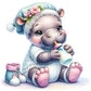 cow cartoon animation diamond painting kit