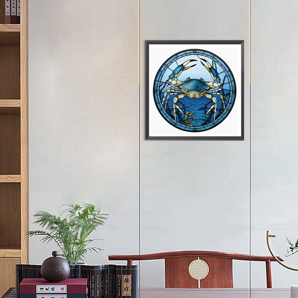 Crab Stained Glass 5D Diamond Painting