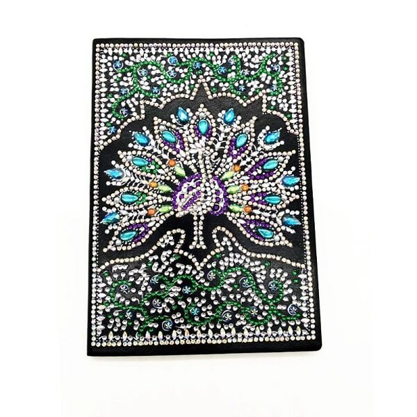 craft ease diamond painting cover notebook peafowl