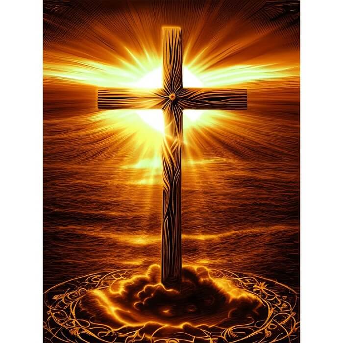 Religion Diamond Painting Kit - Full Round / Square Drill - Cross