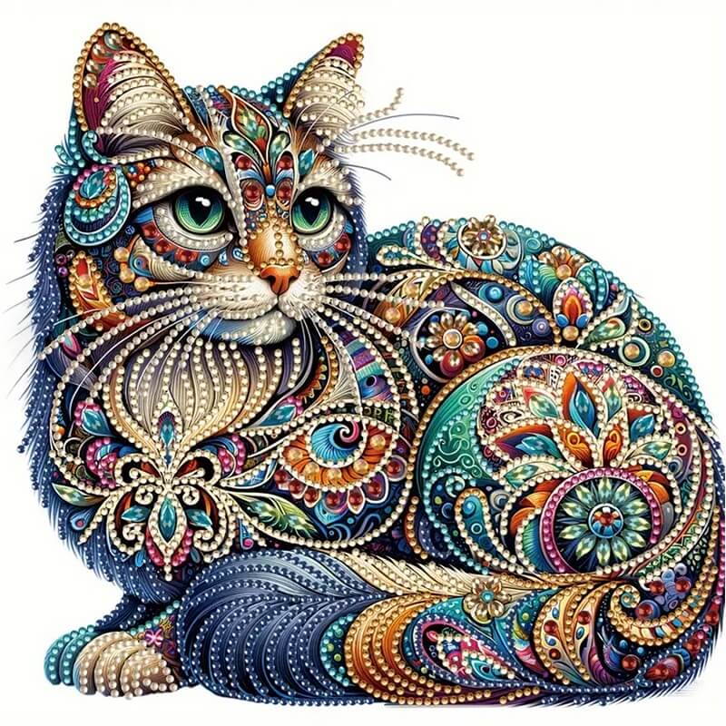 DIY Cat Crystal Rhinestone Diamond Painting Kit