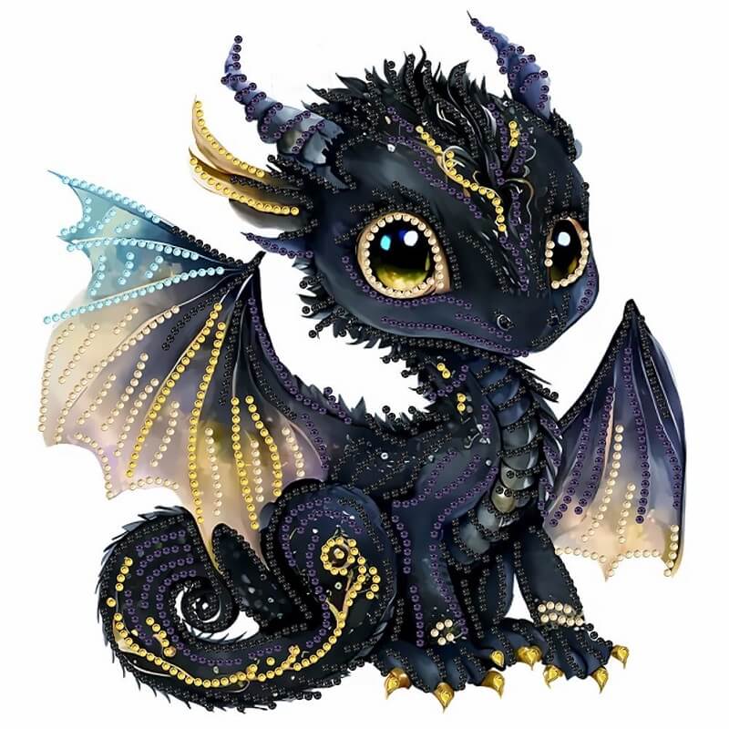 Black Dragon Crystal Rhinestone Diamond Painting