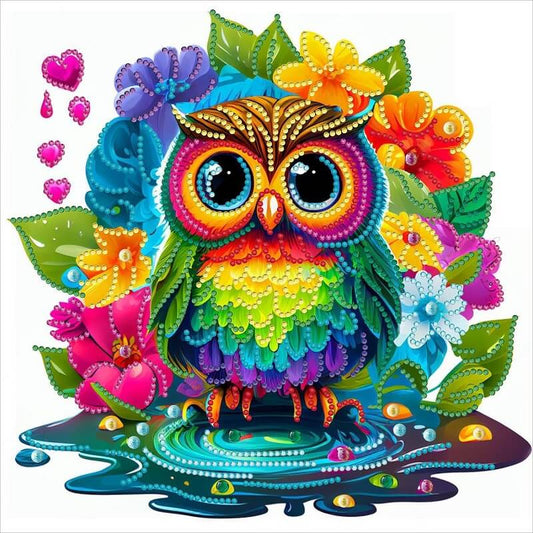 DIY Crystal Rhinestone Owl Diamond Painting Kit A