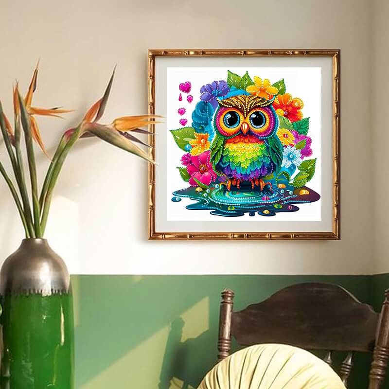 DIY Crystal Rhinestone Owl Diamond Art