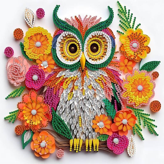 owl crystal drill diamond painting kit