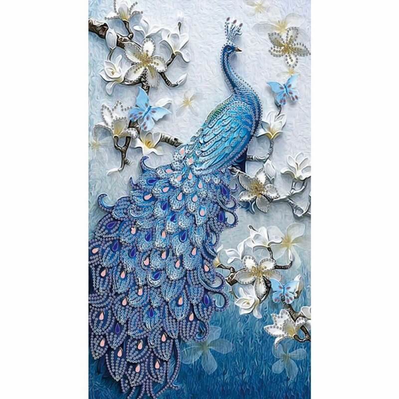 Diamond Painting Crystal Rhinestone Peacock (30*50cm)