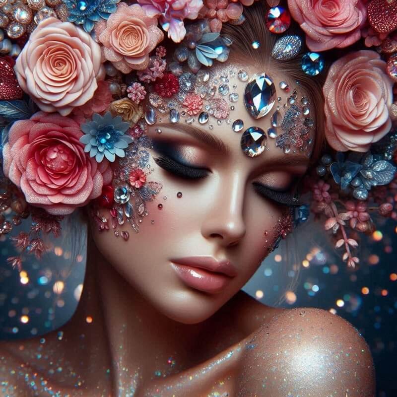 crystal woman diamond painting art