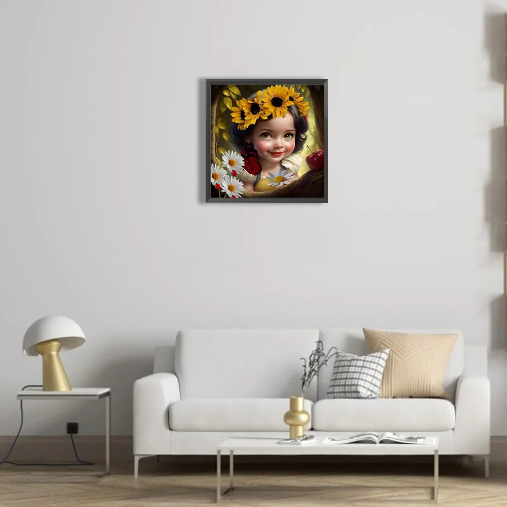 5D DIY Diamond Painting - Full Round / Square - Cute Girl