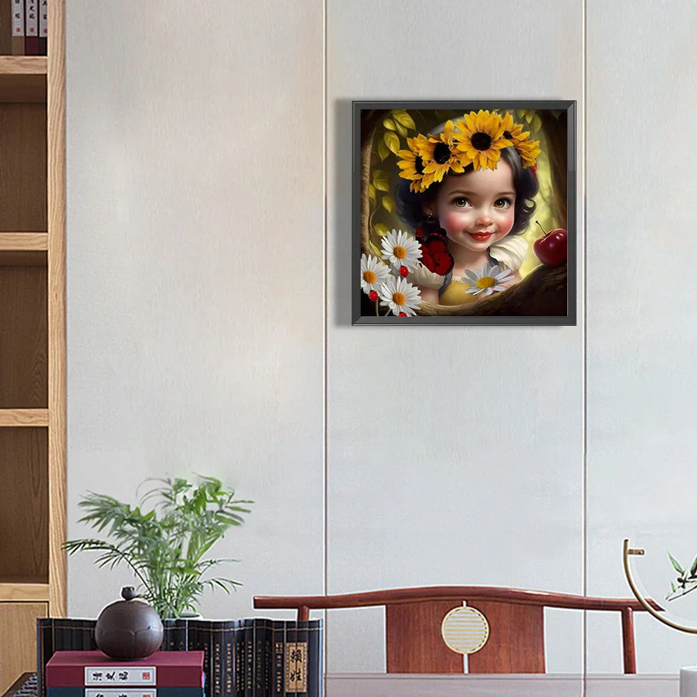 5D DIY Diamond Painting - Full Round / Square - Cute Girl