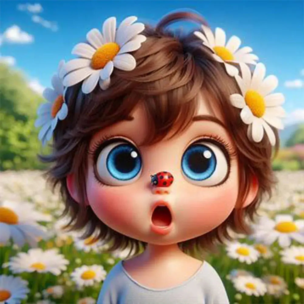 Cute Girl And Butterfly 5D DIY Diamond Painting