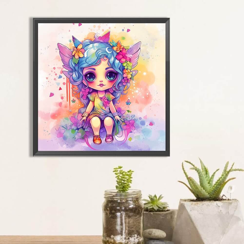 Cute Girl 5D DIY Cartoon Diamond Painting Kit