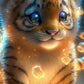 Tiger Full Round Square Diamond Painting Kits