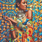 Colorful African woman Full Round Diamond Painting Kits