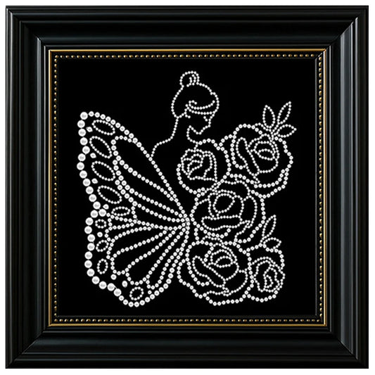 DIY Pearl Painting With Frame - Handmade Self-Adhesive Pearls - Woman (27*27cm)