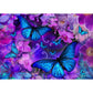 5D Diy Diamond Painting Kit Full Round Beads Flower Butterfly
