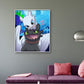 Diamond Painting - Full Round - Black White Dragon B