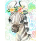5D Diy Diamond Painting Kit Full Round Beads Little Zebra
