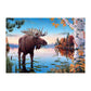 5D Diy Diamond Painting Kit Full Round Beads Lakeside Elk