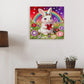 DIY Pearl Painting With Frame - Handmade Self-Adhesive Pearls - Rabbit (25*25cm)