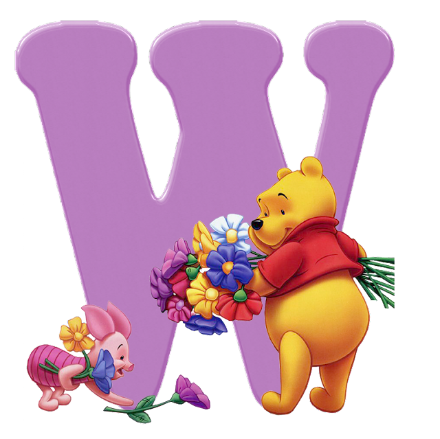 Round Beads Diamond Paintings Art Letter W Winnie The Pooh