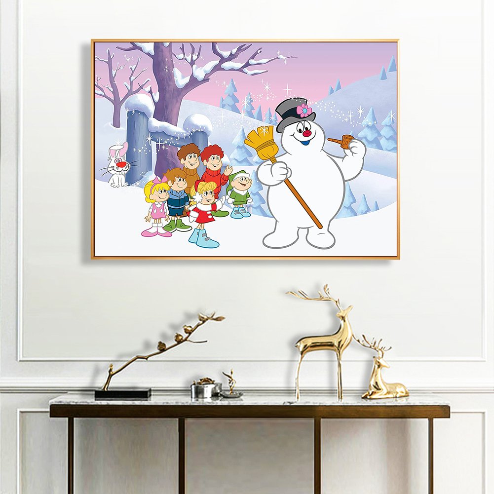 Diamond Painting - Full Round - Snowman and Friends