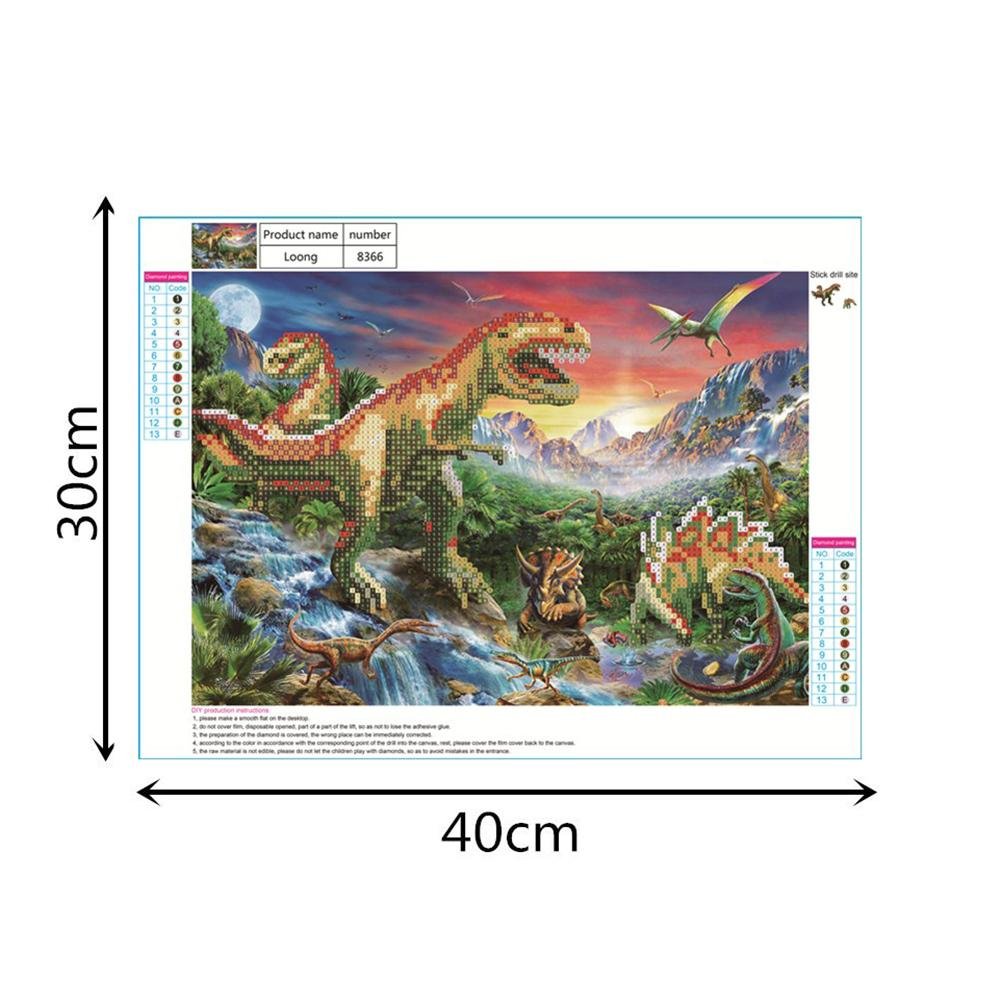 Diamond Painting - Partial Round - Dinosaur