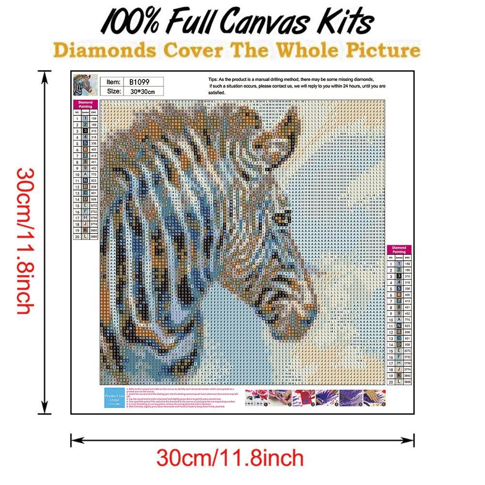 Diamond Painting - Full Round - Zebra C